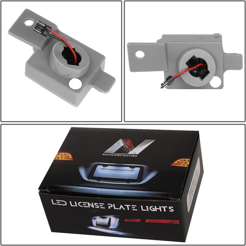 NUVISION LIGHTING Pair of LED License Plate Lights Compatible with 14-22 Silverado/Sierra 1500, GM2875100 GM2875101, NVL-LPL-022 - Image 5